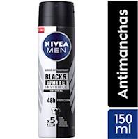 Nivea Deo Hombre Spray Invisible B&W - Frasco 150Ml