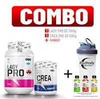COMBO INNOVATE NUTRITION - LADY PRO 1.100 KG. VAINILLA+ CREA ONE 500GR. + SHAKER