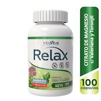 Vita Vital Relax Citrato De Magnesio, Cereza, Toronjil Y Valeriana Cápsulas - Frasco 100 UN