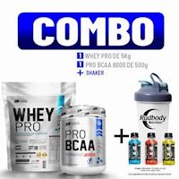 COMBO UNIVERSE - WHEY PRO 5 KG. COOKIE + PRO BCAA 500 GR. CITRUS PUNCH + SHAKER