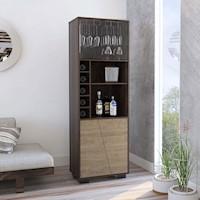 BAR ALTO FRAKTAL CON PUERTAS - HABANO / MIEL | TUHOME