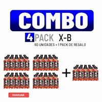 COMBO UNIVERSE NUTRITION - X-B PACK 60 UNID. GUARANÁ + 1 PACK GRATIS