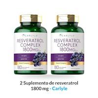 2 Suplemento de resveratrol 1800 mg - Carlyle
