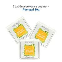 3 Jabón aloe vera y pepino 80g - Portugal