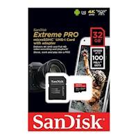 Memoria Sandisk Extreme Pro MicroSDHC 32GB 100MB/s con adaptador SD