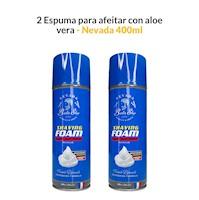 2 Espuma para afeitar con aloe vera 400ml - Nevada