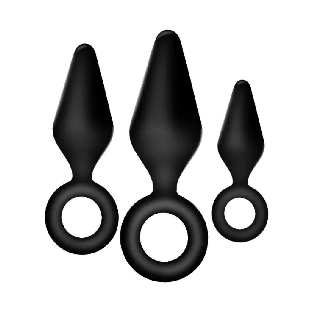 Kit de 03 Tapones Buttplugs Dilatadores Anales en forma de Kunais