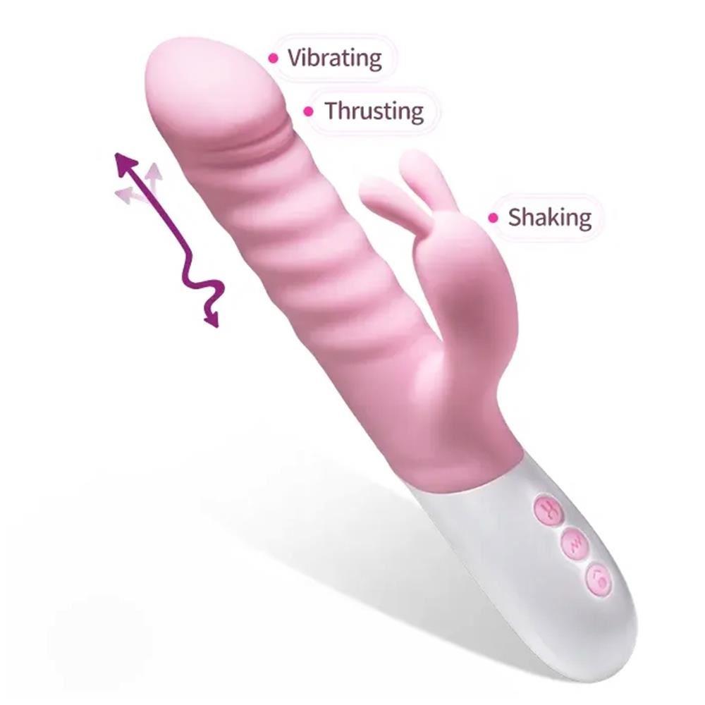 Bunny Vibrador Consolador Conejo Rabbit con Función de Empuje
