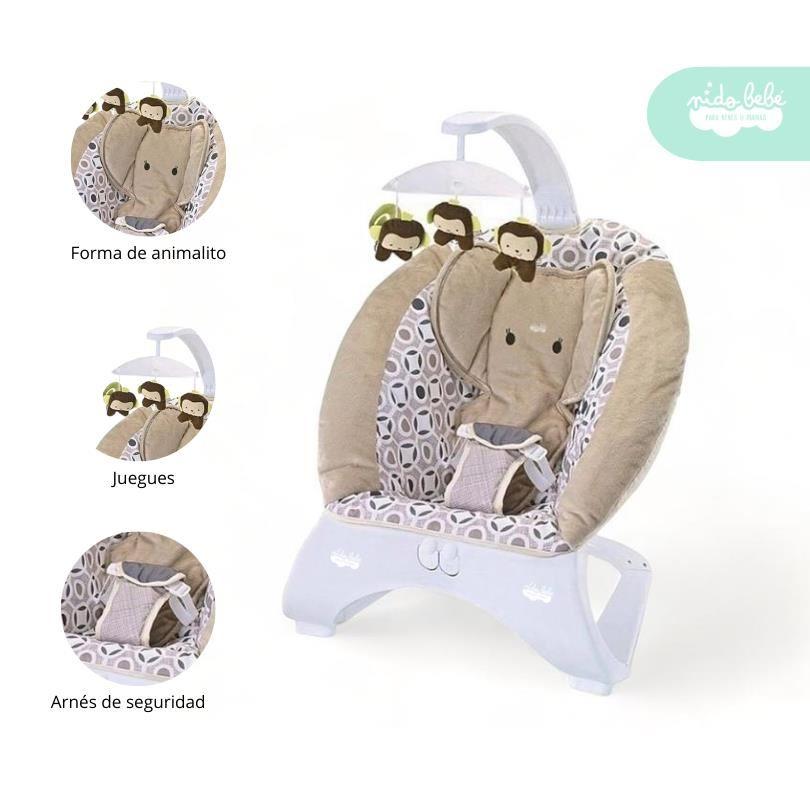 Silla Nido Mecedora de Bebé Elephant color Beige
