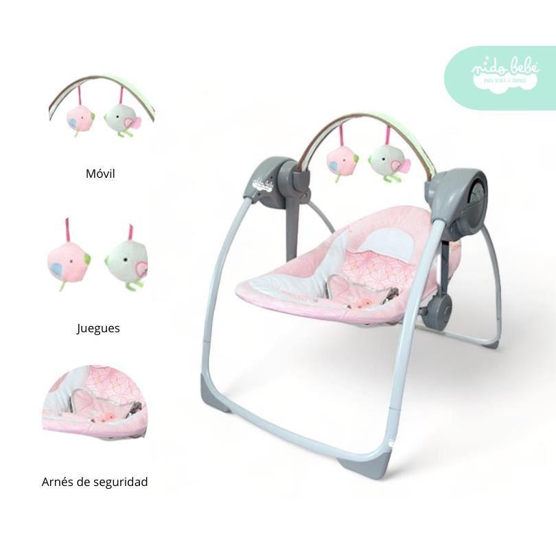 Silla Nido Mecedora de Bebé Columpio Pink