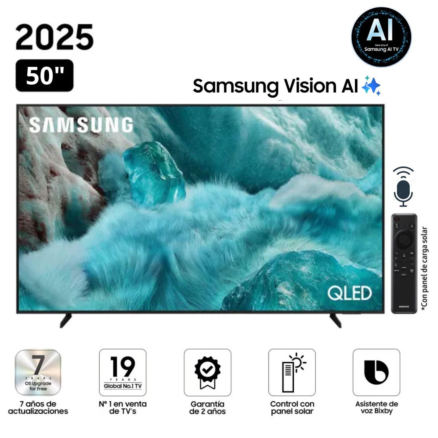 Televisor Samsung QLED 50" Visión AI Smart TV QN50Q7FA - Modelo 2025