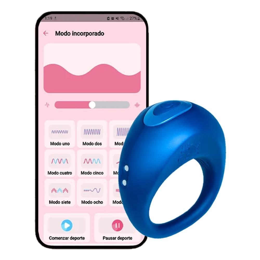 Alan Anillo Vibrador para Pene - Retardante con App