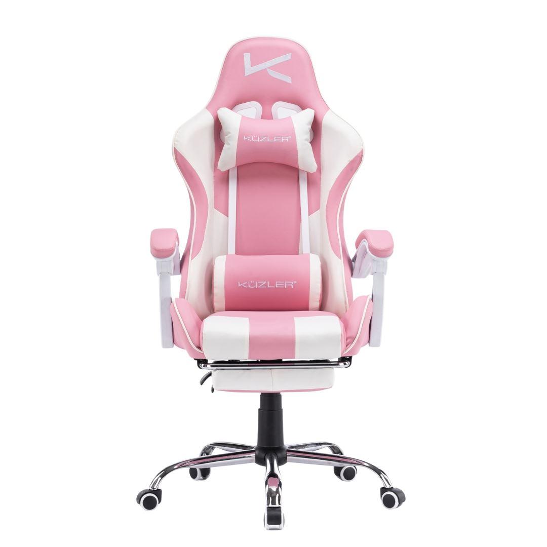 Silla Gamer Kuzler  - Con Masajeador Lumbar Color Rosa