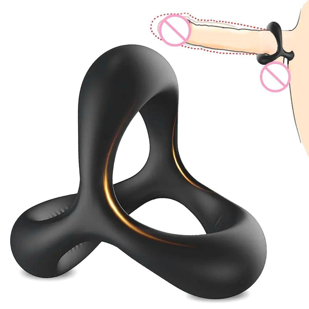 Anillo Sexual Cockring De Silicona Retardante Para Pene y Escroto