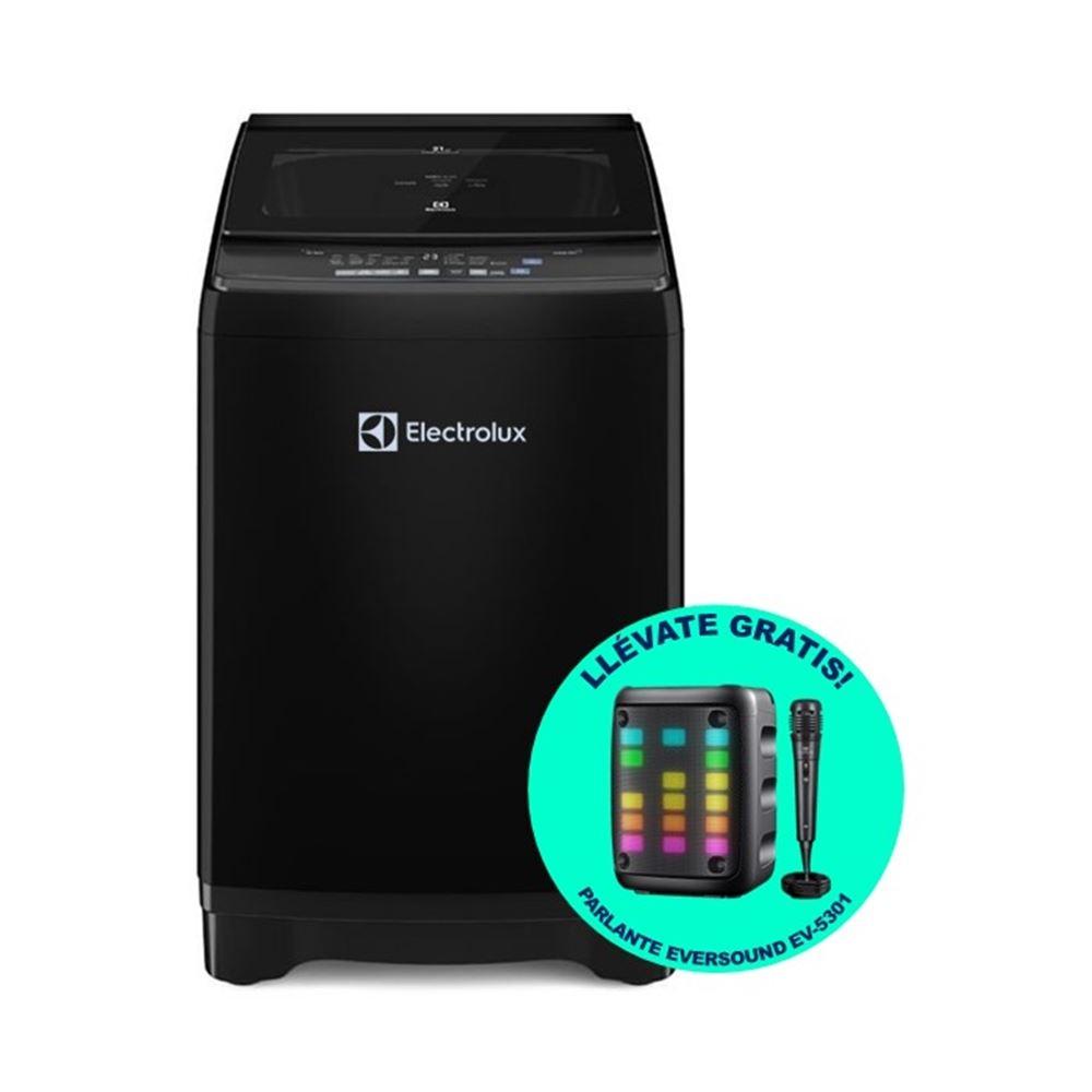 LAVADORA ELECTROLUX EWIJ21F2XSYB CARGA SUPERIOR 21KG INVERTER NEGRA + PARLANTE PORTATIL EVERSOUND EV-5301 DE REGALO