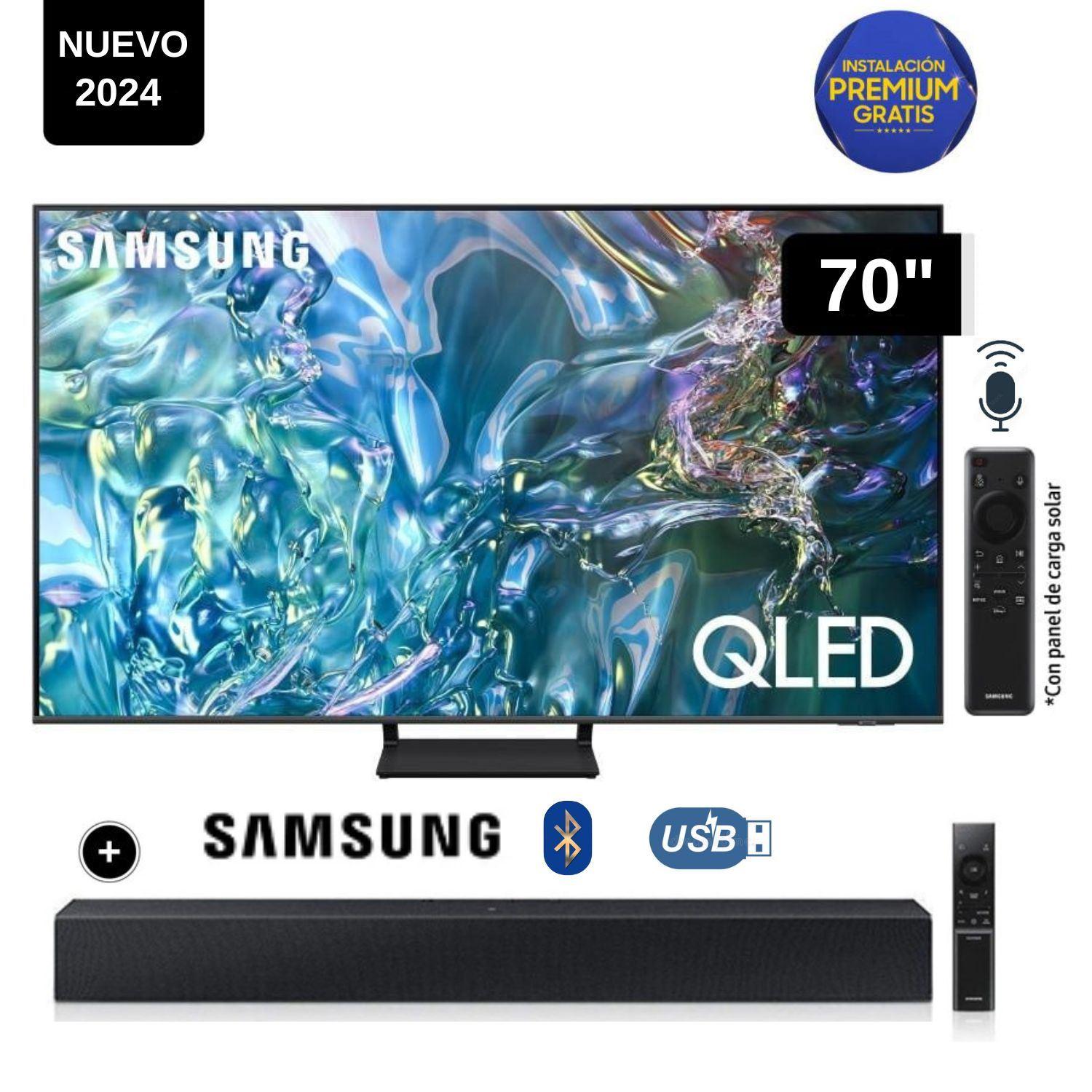 Televisor Samsung QLED Tizen OS Smart Tv 70 4K QN70Q65DAGXPE + Soundbar HW C400