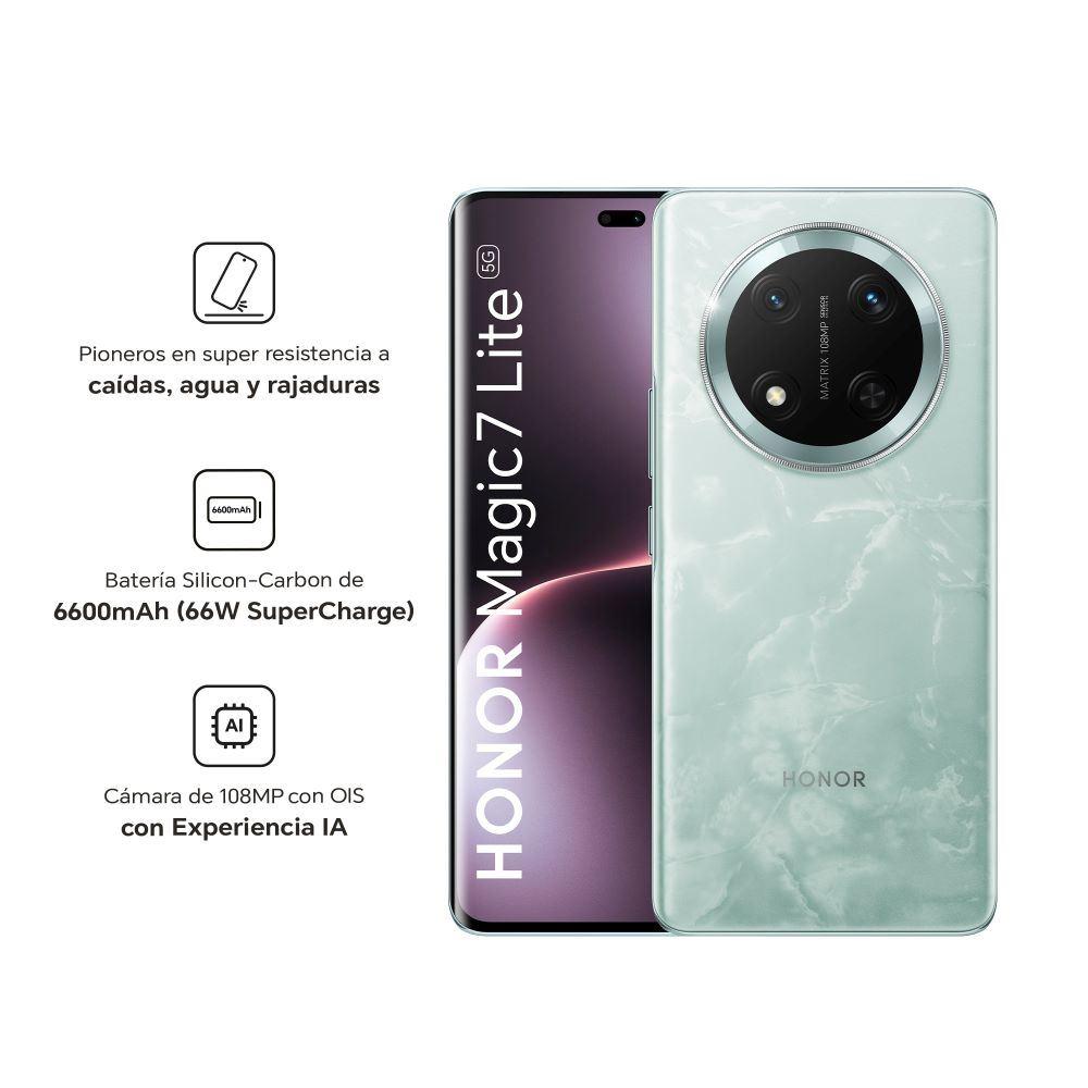 Celular Honor Magic 7 Lite 5G BRP-NX3 8GB 512GB 6" Jade Cyan