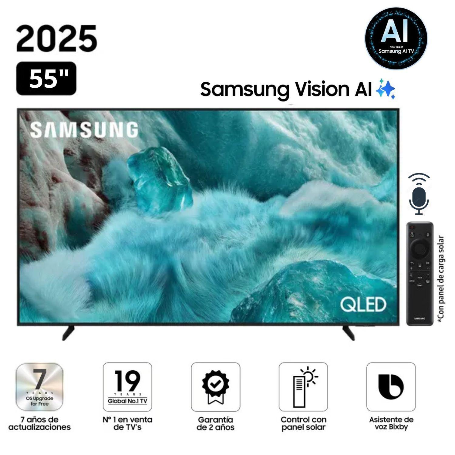 Televisor Samsung QLED 55" Visión AI Smart TV QN55Q7FAAGXPE - Nuevo 2025