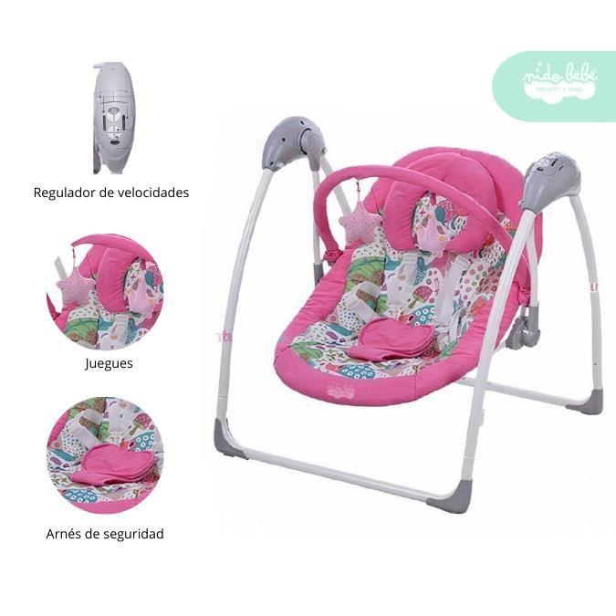 Silla Nido Mecedora de Bebé Columpio Bouncer Pink