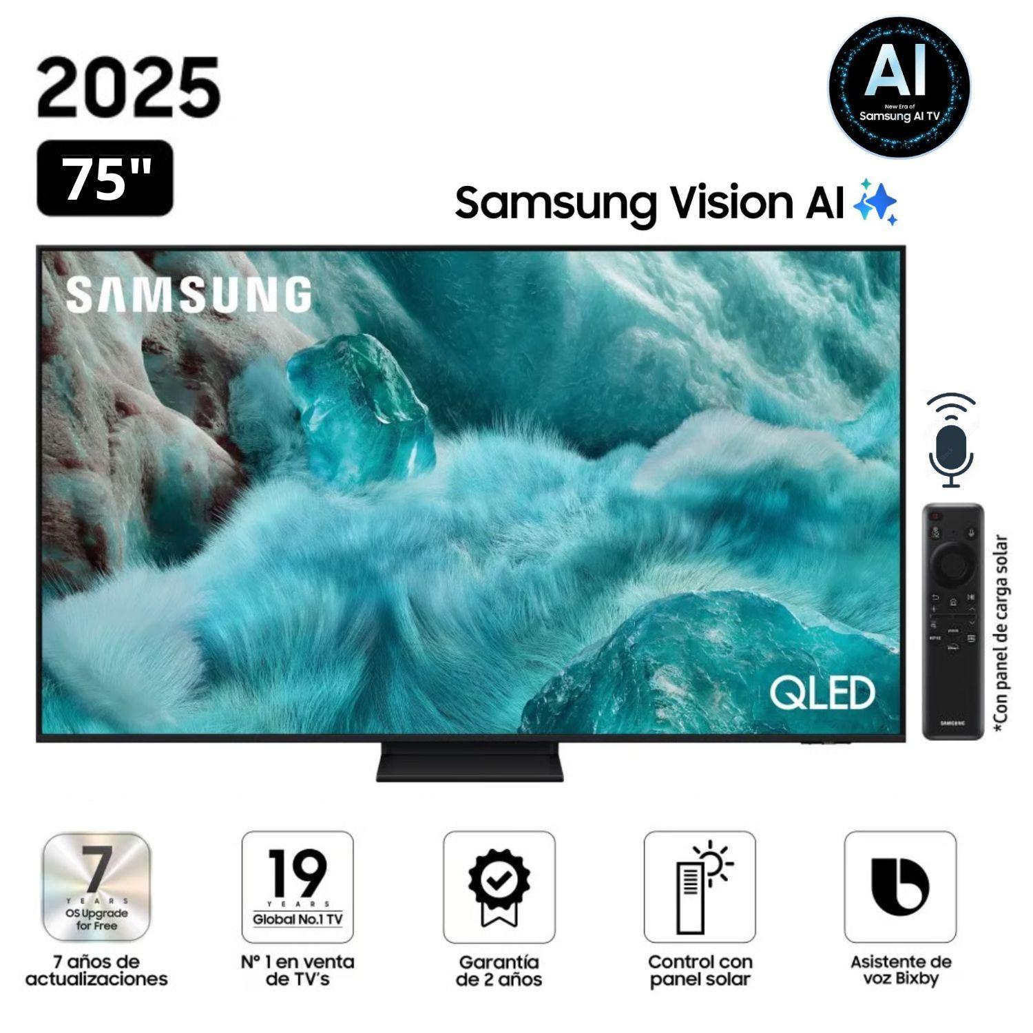 Televisor Samsung QLED 75" Visión AI Smart TV QN75Q7F5AGXPE - Modelo 2025