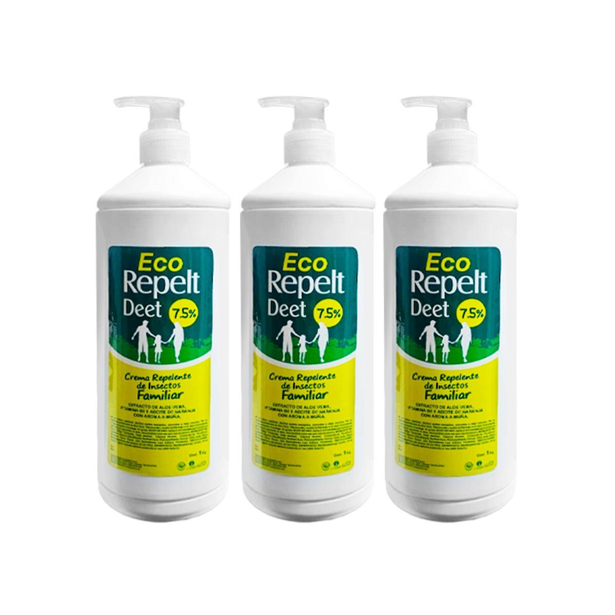 Repelente Familiar Eco Repelt Deet 75% 1lt La cooper 3 und