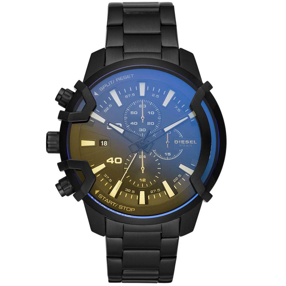 Reloj Diesel Griffed DZ4529 Para Hombre Fecha Cronómetro Acero Inoxidable Negro