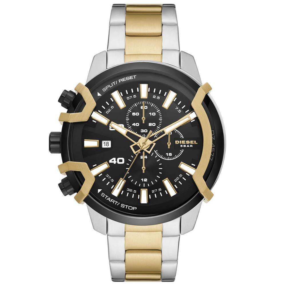 Reloj Diesel Griffed DZ4577 Fecha Cronometro Acero Inoxidable Dorado Negro