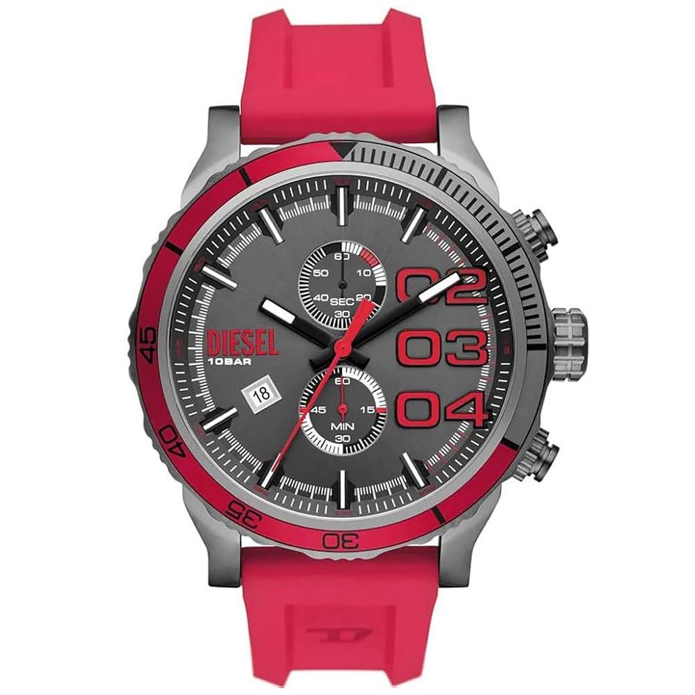 Reloj Diesel Double Down DZ4613 Para Hombre Cronómetro Rojo