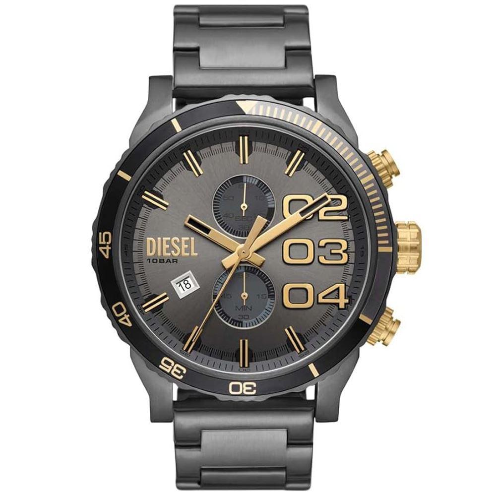 Reloj Diesel Double Down DZ4614 Para Hombre Cronómetro Acero Inoxidable