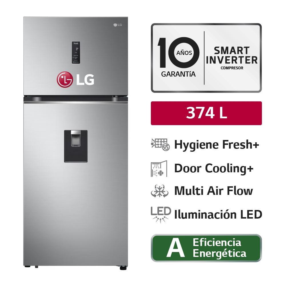 REFRIGERADORA LG 374LT DOORCOOLING GT37SGP PLATEADA