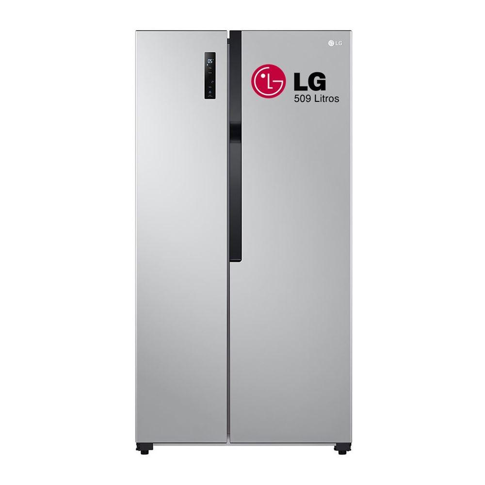 REFRIGERADORA LG SIDE BY SIDE 509L TOTAL NO FROST LS51BPP PLATEADO