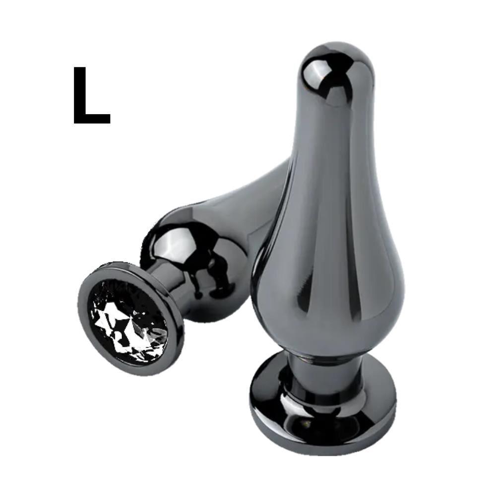 Plug Anal Dilatador Talla L Consolador Cono Negro