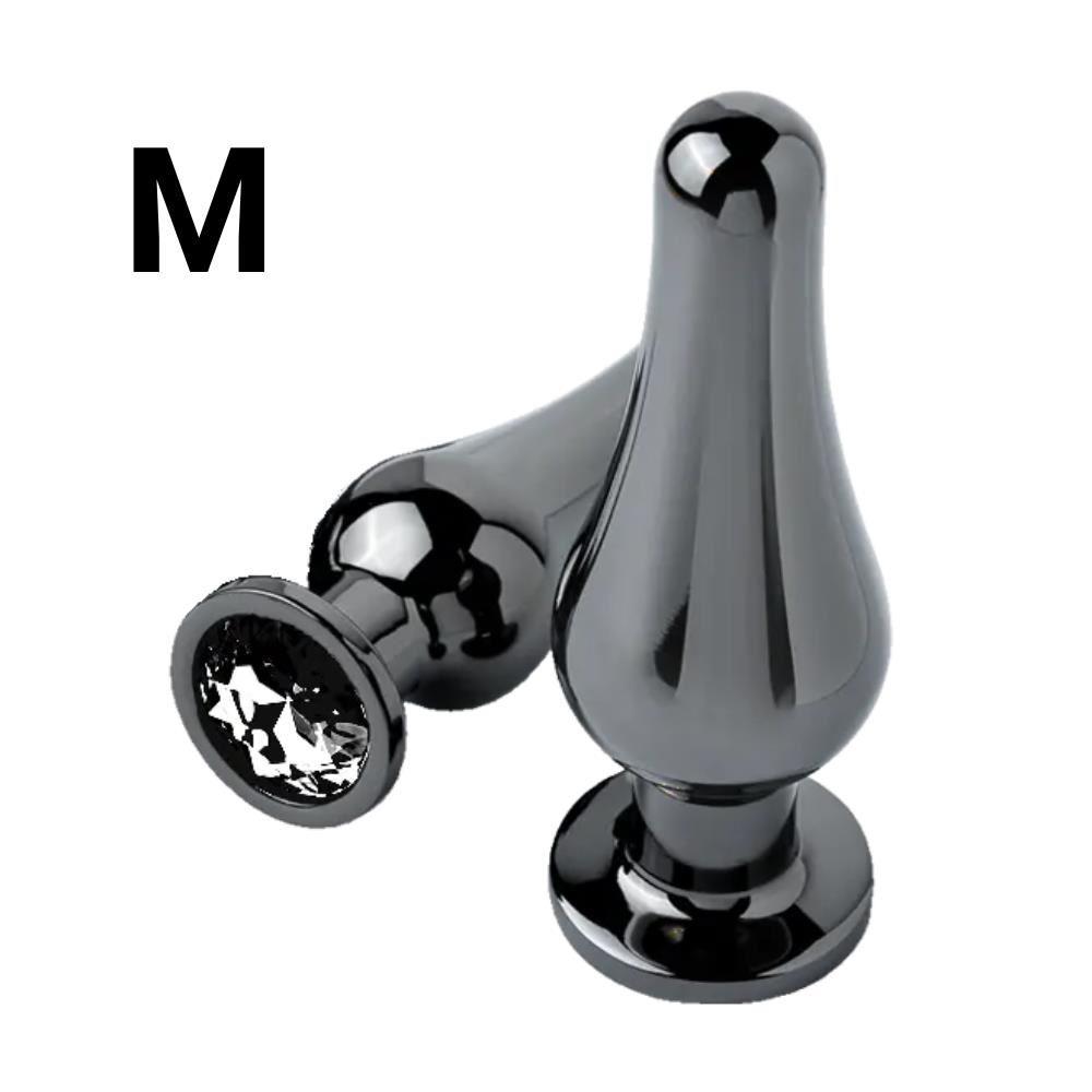 Plug Anal Dilatador Talla M Consolador Cono Negro